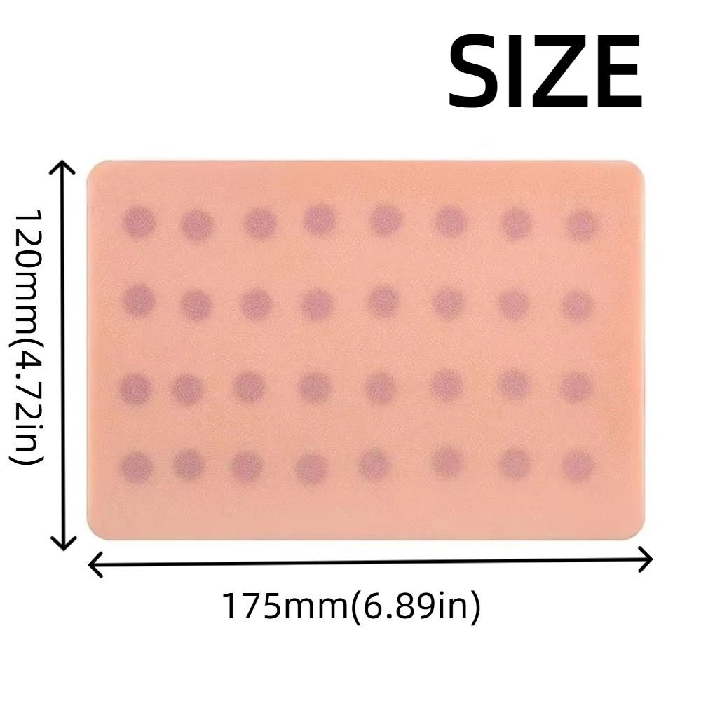 Silicone Intradermal Injection Training Pad Reusable 32 Injection Spots Skin Simulation Model Skin Test Module Embedded