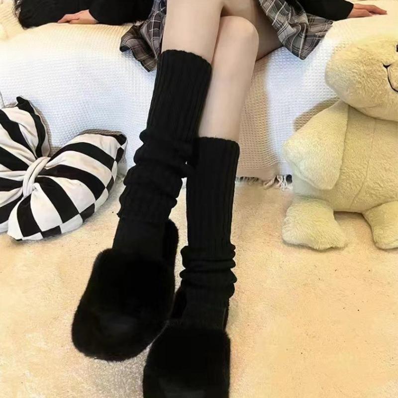 Winter Leg Warmers Long Socks Women'S Autumn Winter Legs Warmers Knitted Foot Cover Crochet Socks