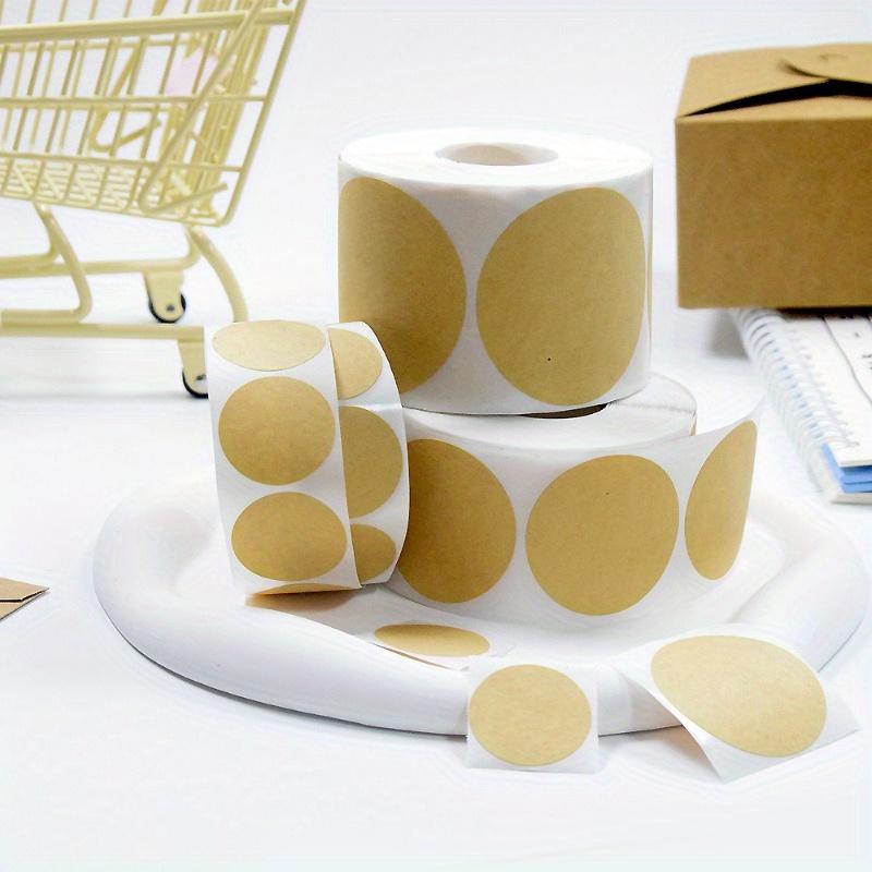 1000 шт./2 рулона крафт-бумаги, круглая самоклеящаяся этикетка, наименование товара, наклейки, персонализированные этикетки