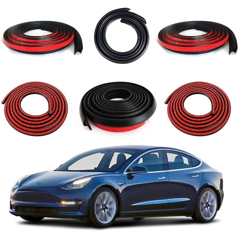 Car Weather Stripping for Tesla Model 3 Car Door Rubber Seal Strip Self Adhesive Auto Soundproofing Weatherstrip for Front Rear