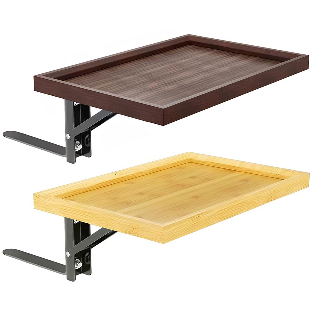Деревянная складная прикроватная полка без сверления, прикроватный столик-поднос для верхней койки, полка-столик на кровать для общежития, двухъярусных и чердачных кроватей, а также детской комнаты