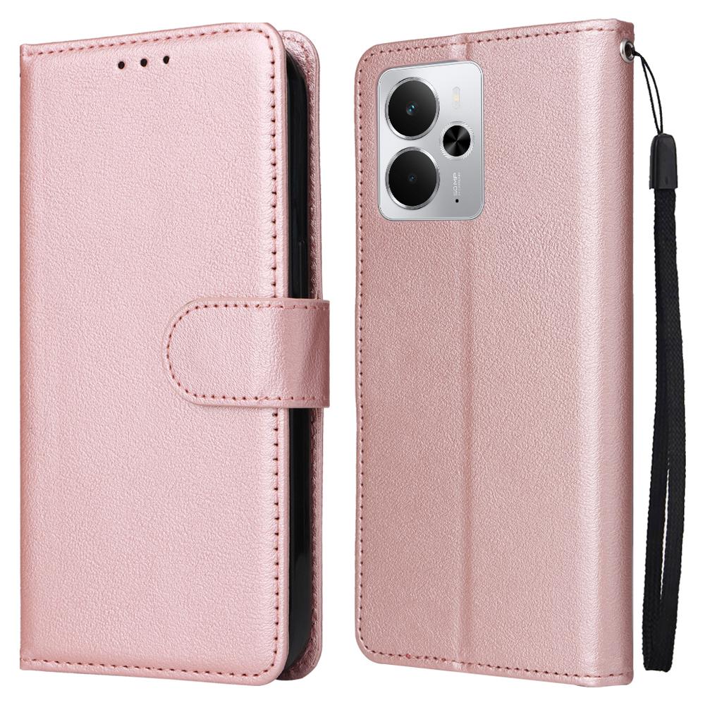 Чехол для телефона для Realme 14 5G/Neo7x 5G/P3 5G/14T 5G, Кошелек Подставка Вид Обложка из ПУ кожи с ремешком на запястье