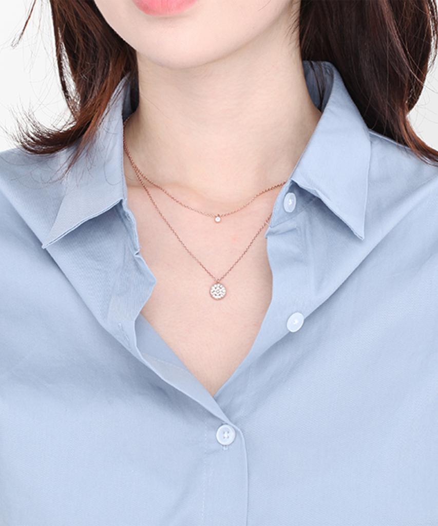 Ellejewelry Монетное многослойное ожерелье Elbrnn068