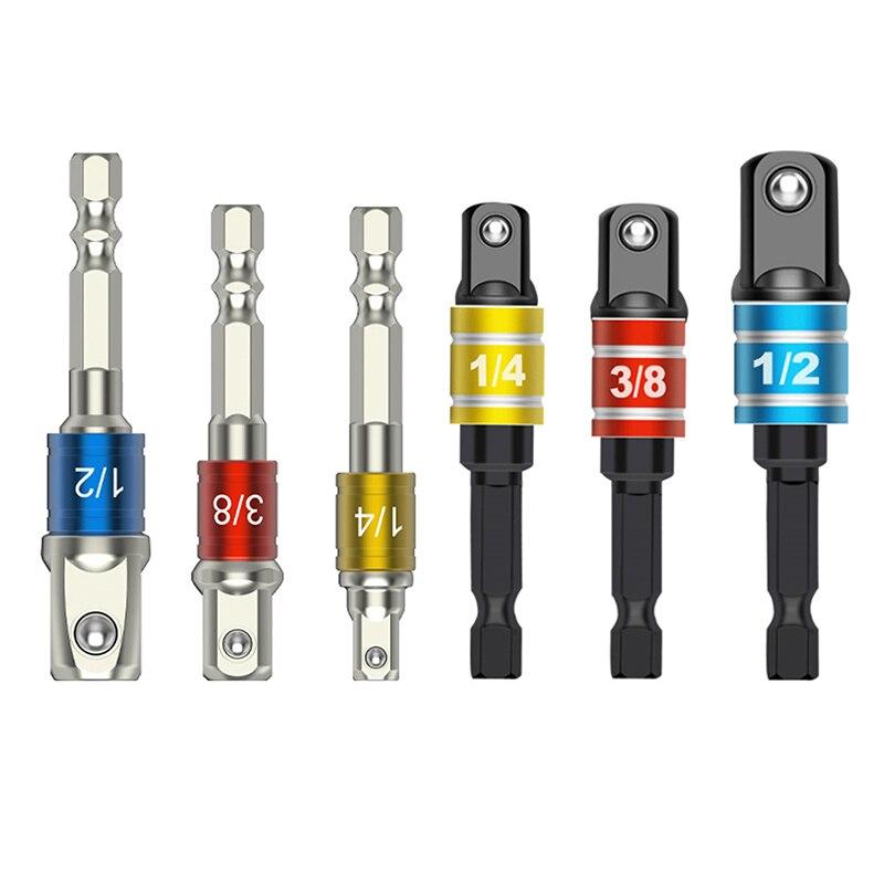 Набор инструментов 3 шт. цветной шестигранный винт отвертка с переключением удлинитель квадратная головка торцевая головка для электрической отвертки