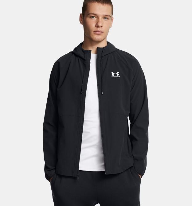 Under Armour Stretch Woven Windbreaker lightweight khaki base