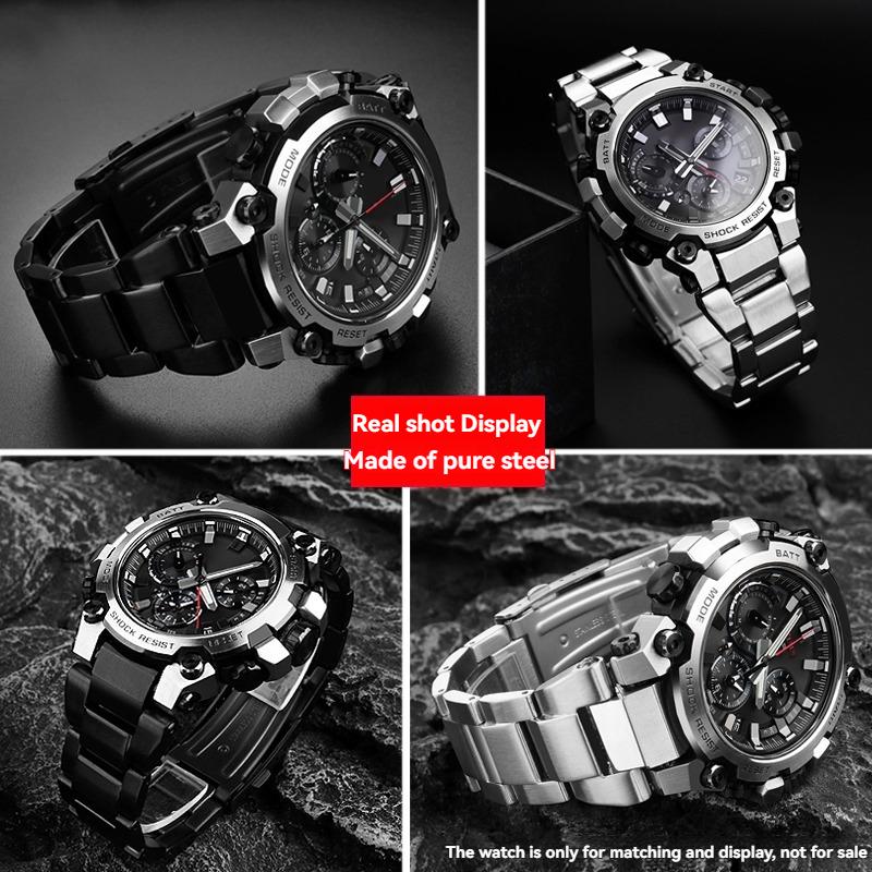 Быстросъемный браслет из нержавеющей стали для Casio G-SHOCK 5672 MTG-B3000 | Мужской ремешок для часов | Прочный металлический аксессуар для ремешка часов