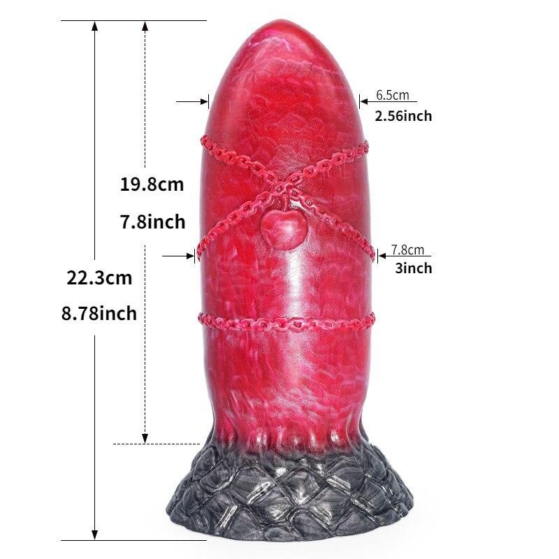 Женский мастурбатор, фаллоимитатор с присоской, круглая головка, анальная пробка, жидкий силикон, большая анальная пробка, секс-игрушка для фистинга, реалистичный член