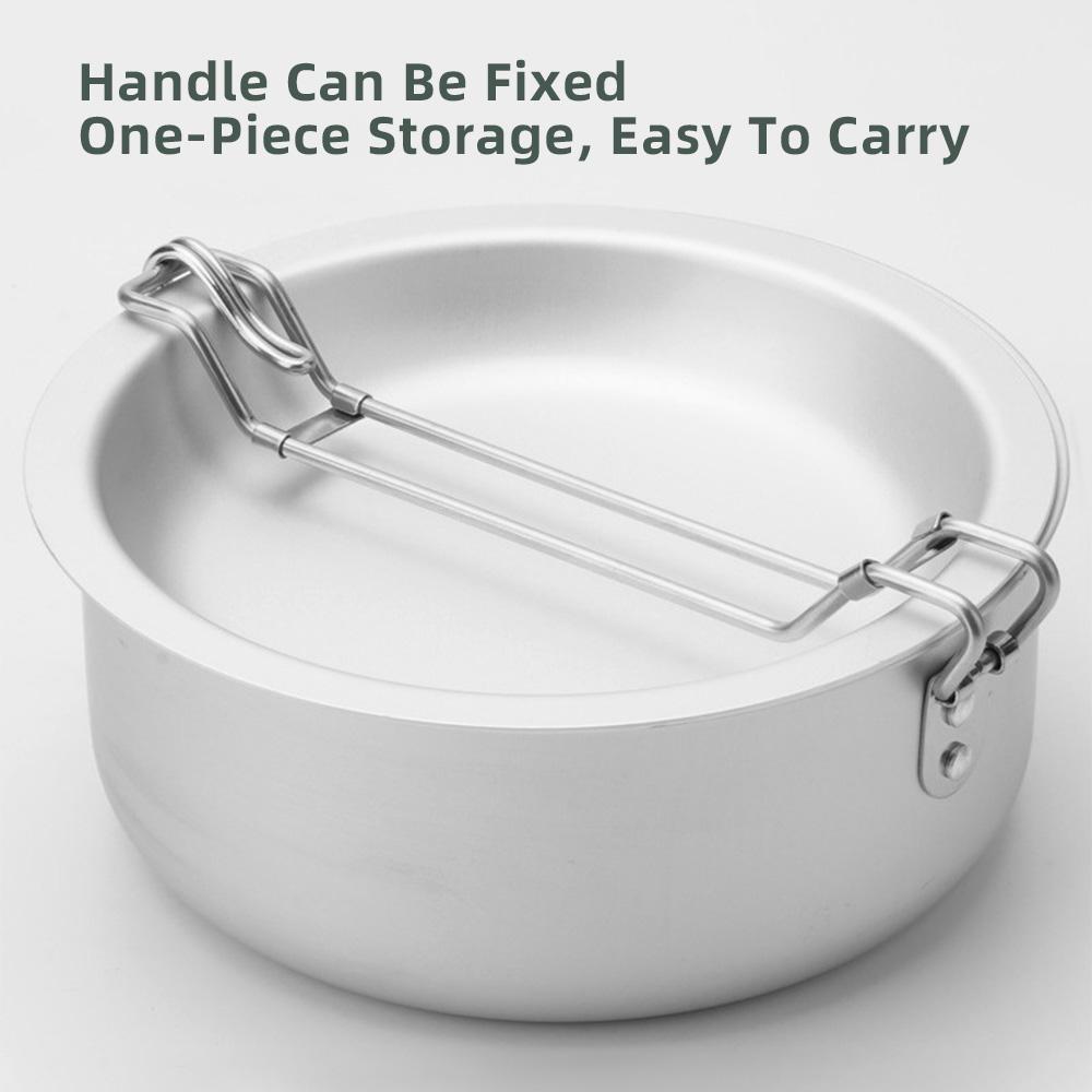 Набор походной посуды из высокотвердого оксидированного алюминия, походные кастрюли и сковороды, компактный и удобный для кемпинга и