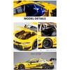 1/24 BMW M4 гоночный автомобиль свободный ход светлый спортивный гоночный автомобиль модель игрушка литой металлический сплав миниатюрная реплика