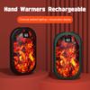 Портативные грелки для рук 2-в-1 с 3 USB-перезаряжаемыми нагревателями для рук с регулируемой температурой, блоком питания