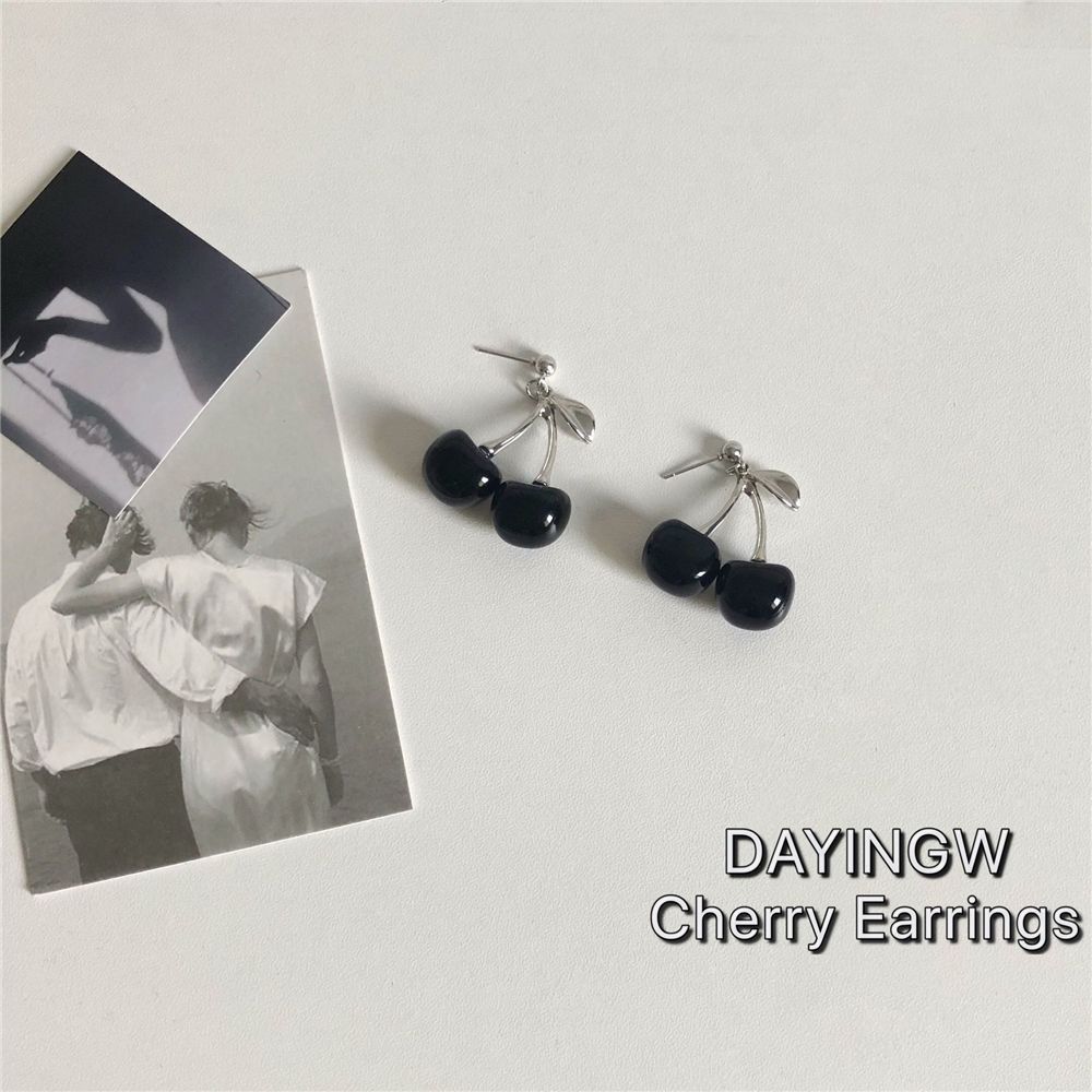 Сладкие висячие серьги, серьги с красной вишней и фруктами, женские ювелирные изделия, серьги-капли