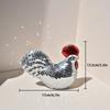 Chicken Shape Statue Exquisite Chicken Sculptures Models Mirror Disco Balls  Home Decor