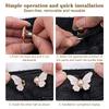 Exquisite Luxury Butterfly Adjustable Tightener Waist Buckle Jeans No Sewing Required Waist Button Detachable Waist Buckle