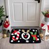 Рождественский коврик для двери из искусственного кашемира, нескользящий коврик для ванной в канун Рождества