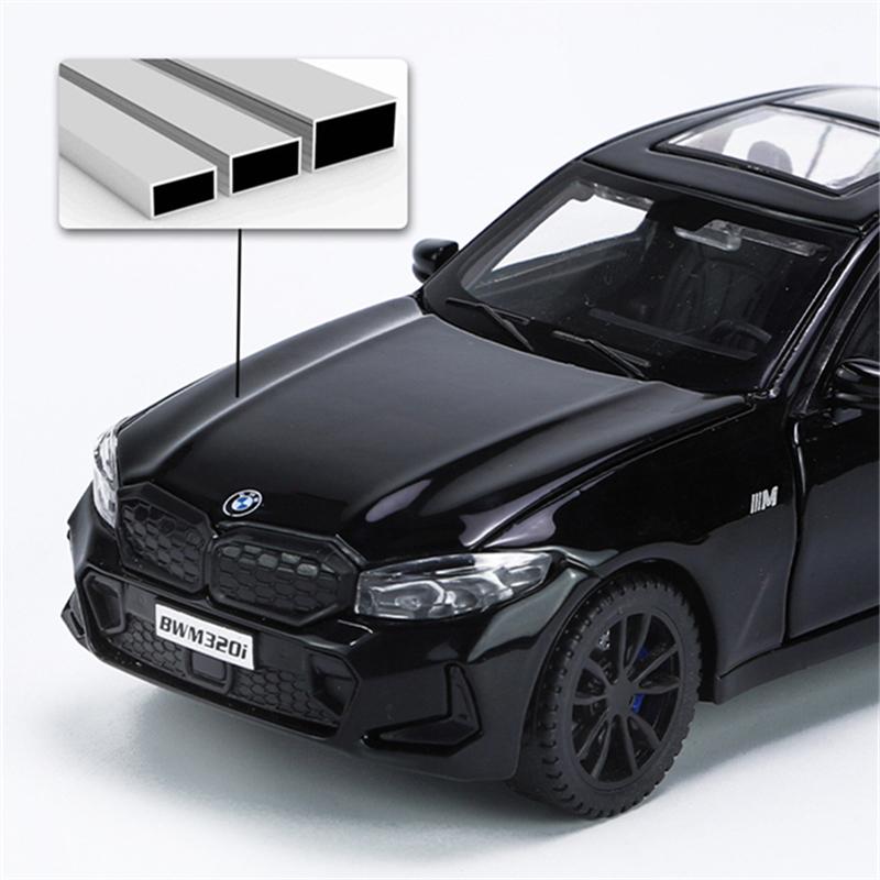 1/32 BMW 320i Coupe Alloy Car Model Diecasts Metal Vehicles Car Model Simulation Sound and Light Collection Childrens Toys Gifts
