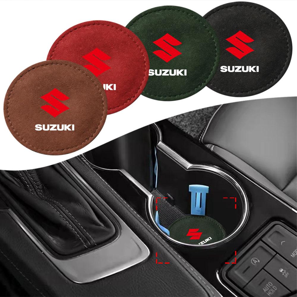 2Pcs Car Anti-Slip Silicone Coaster Car Water Cup Pads Accessories For Suzuki Swift SX4 Samurai Baleno Vitara Jimny Sierra Alto