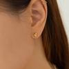 Серебряные серьги 925 пробы, асимметричное сердце со звездой LSE84