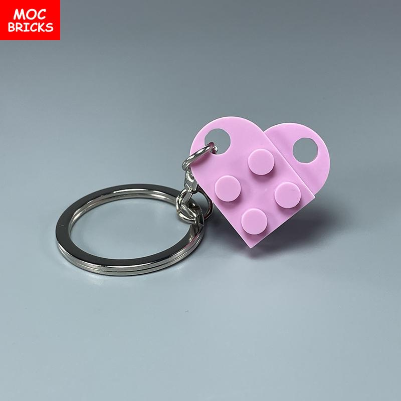Нетоксичные кубики Moc Брелок-сердце Пластина Модифицированная 2x3 С отверстием 3176 Соединитель Любовь Благодарение Образовательный Строительный блок Подарок для любителей