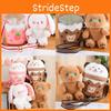 Tea Milk Cute Cat Bear Plush Toy Cartoon Children Girl Detachable Satchel Gift