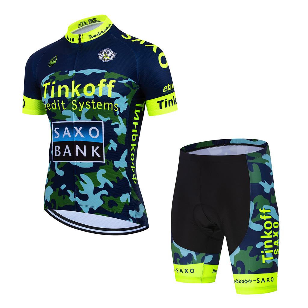 2026Tinkoff saxo bank Велосипедный костюм Дышащая велофутболка Летняя велоодежда Одежда для катания на горном велосипеде Триатлон
