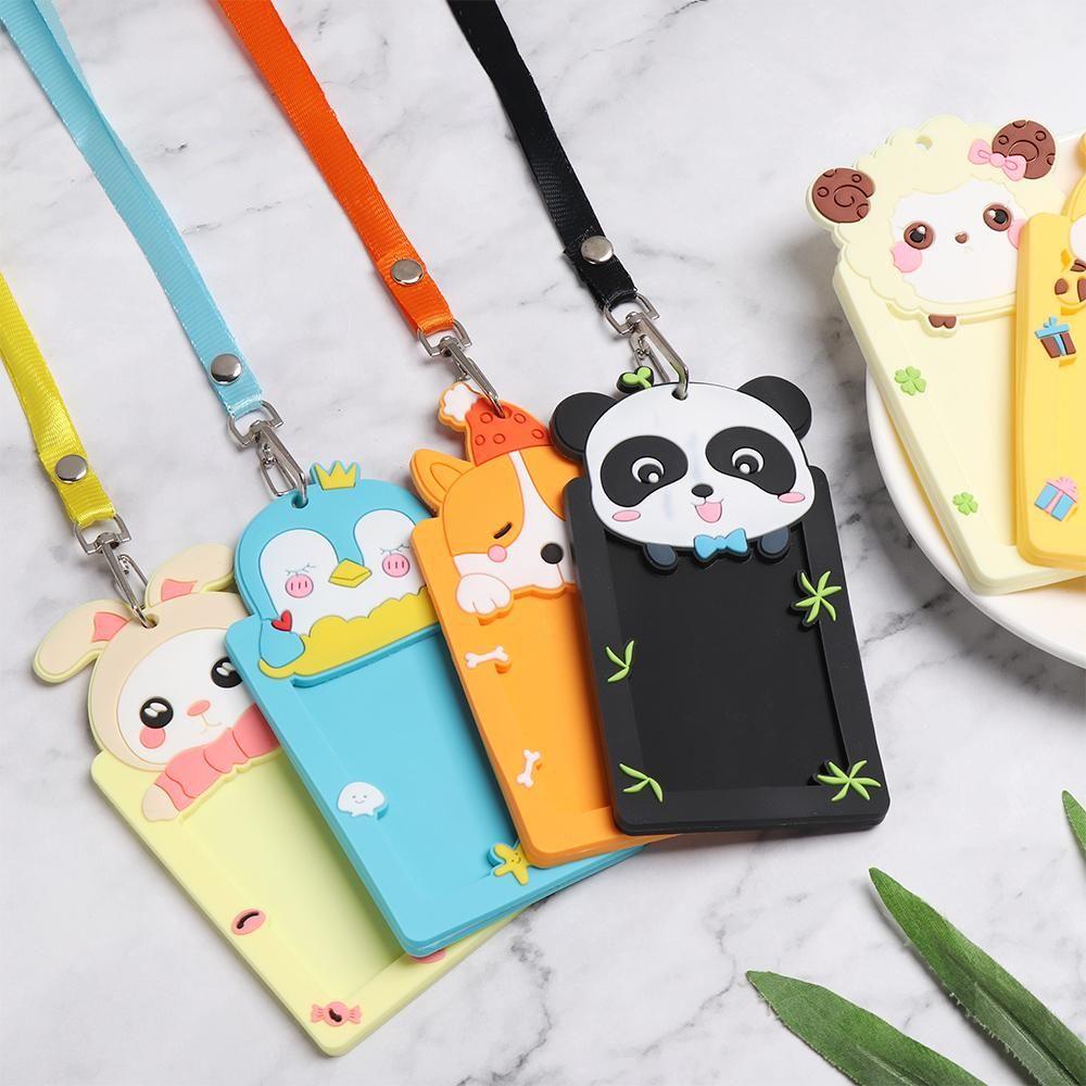 Supplies New Badge Cute Animal Protector Cover Name Card Card Holders Card Sleeve ID Card Pouch