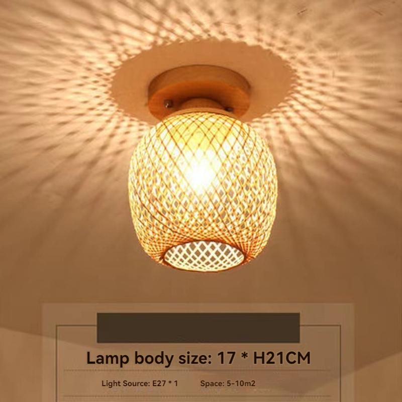 Люстра ручной вязки из бамбука, потолочная, художественная, для ресторана, креативная, для внутреннего потолка, подвесная лампа E27, светильники для домашнего декора