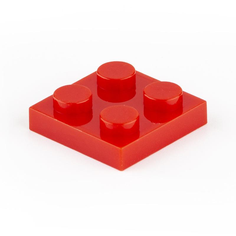 Нетоксичные 80 шт./лот Строительные блоки Moc Пластины Тонкие Фигурки Кирпичики 2x2 Точки Образовательные Творческие Размер Совместим с 3022 Классическая Детская Игрушка