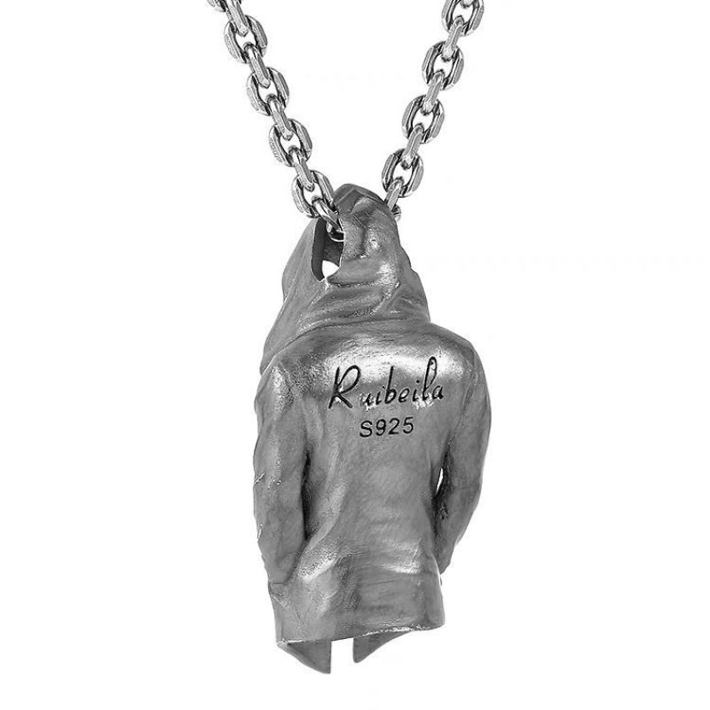 Ретро стиль темный ветер плащ убийцы ветровка кулон ожерелье в стиле ретро панк модный кулон для парня