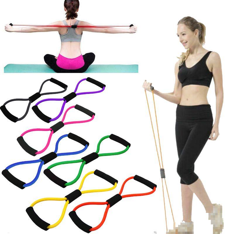 Lightweight And Easy To Store 8-shape Resistance Band With Comfortable Foam Grips