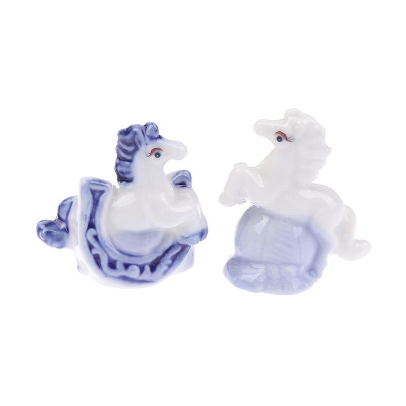 1 шт./пара Год Лошади 2026 Фарфоровая фигурка лошади Керамическая миниатюрная лошадь Украшение Домашний декор Коллекция предметов искусства и ремесел Подарок