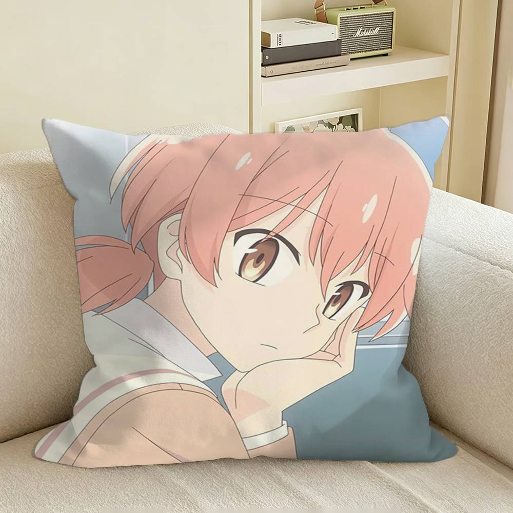 BBloom Into You YYuu Koito Merch Square Sofa Pillow Cover Solid Color Living Room Home Decor Cushion Case