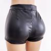 Shorts Women's High Waist Bag Hip PU Stretch Skinny Sexy Leather Pants