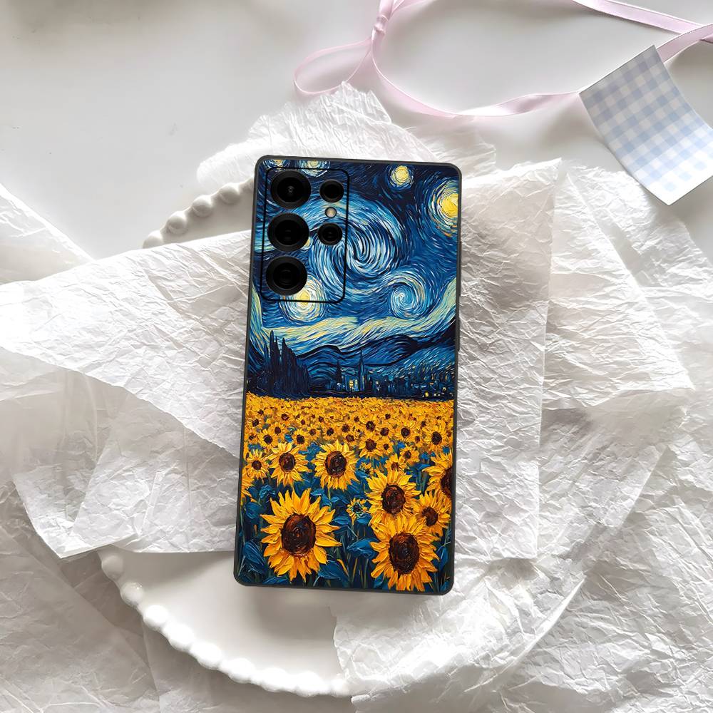 Чехол для телефона «Звездная ночь» Ван Гога для Samsung S 24 Fe 25 Ultra Plus 20 Lite 21 30 22 23 24 22 Ultra 5G Fundas