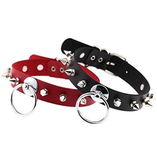 CollarNecklaceChokerPunkRockHarajukuGothic LolitaCosplayCuteSexyUnisexMensWomensAccessorySpik yStudsVisual KeiAlloyPU Humans (Pink)
