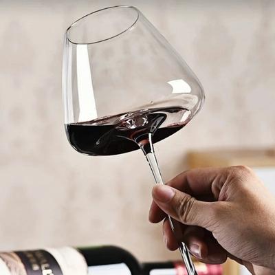 Набор из 2 бокалов для красного вина Crystal Burgundy, 720 мл, современный дизайн с каннелюрами, можно мыть в посудомоечной машине, для дегустации красного вина, домашний бар, подарок