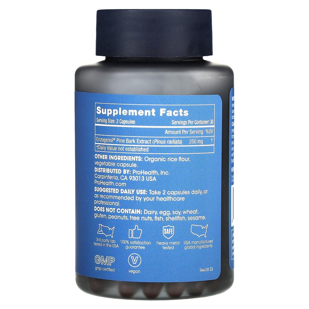 Экстракт сосновой коры Enzogenol, 60 капсул (125 мг на капсулу)