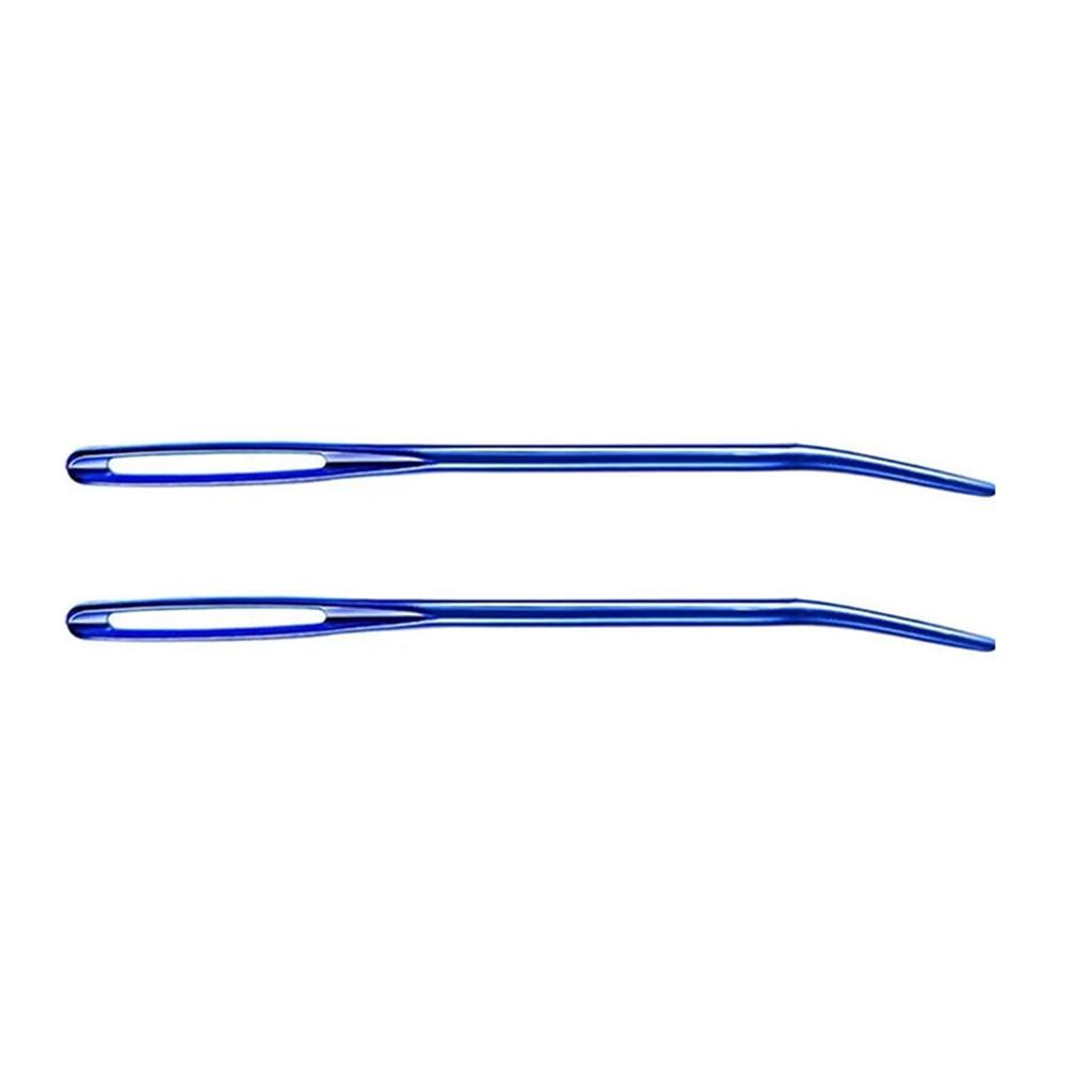 Игла для шитья с большим ушком и изогнутым кончиком, игла для штопки пряжи, набор швейных игл для шитья шерсти, ручного вязания крючком