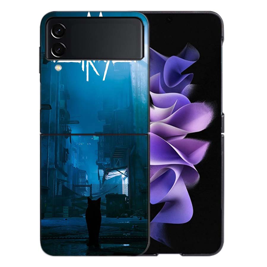 Игровой чехол S-Stray Cat для телефона Samsung Z Flip 6 7 5G Galaxy Z Flip 5 4 3 5G, противоударный жесткий чехол из ТПУ