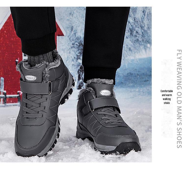 Осенне-зимняя нескользящая прогулочная обувь больших размеров для людей среднего и пожилого возраста — модная, теплая и повседневная