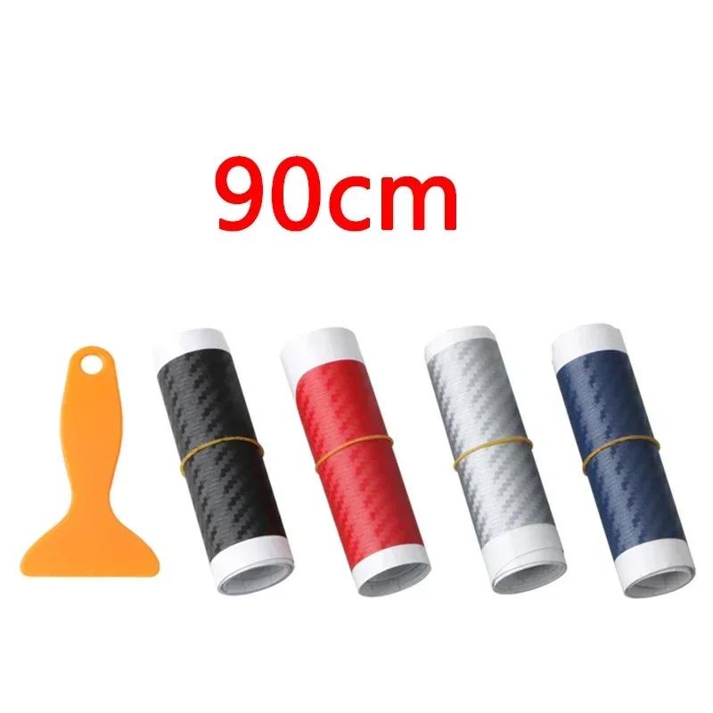 Наклейка на багажник автомобиля против царапин ПВХ углеродное волокно, наклейка на багажник автомобиля 90/104 см защита заднего бампера водонепроницаемая, автоаксессуар