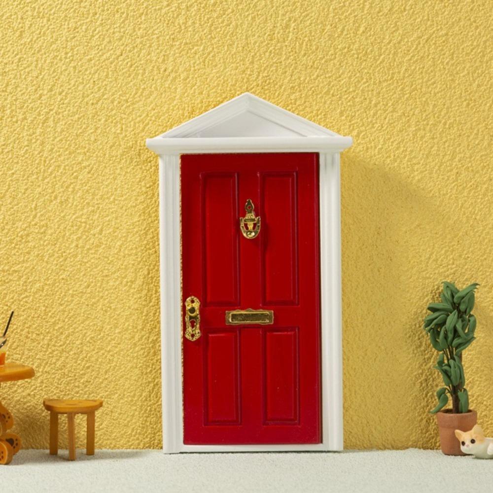 Smoother Edge Mini Wooden Door Miniature Miniature Simulation Furniture Dollhouse Miniature