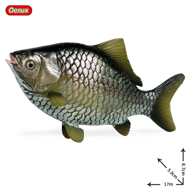 Oenux Модель Морские Животные Фигурки Экшн Океанские Рыбы Парусник Окунь Групер Лосось Фигурки для Аквариума ПВХ Обучающая Детская Игрушка