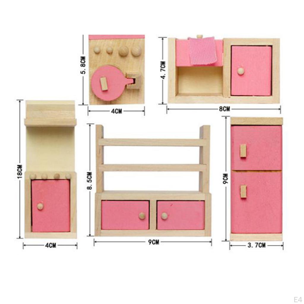 Принадлежности для кукольного домика с миниатюрной мебелью, набор для ролевых игр для детей
