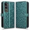 For vivo Y400 5G Wallet Case Dot Pattern Imprint PU Leather Phone Cover with Wrist Strap