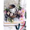 Flower Diy Pink Painting Diamond Full Round Diamond Embroidery Coffee Cup Cross Stitch Mosaic Wall Decor