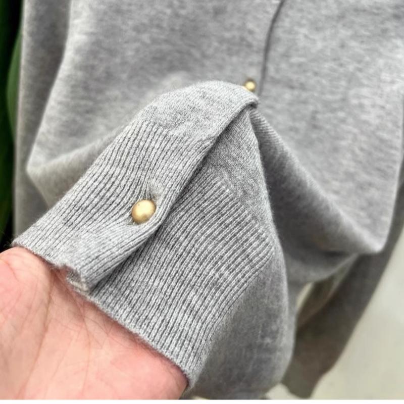 Винтажный круглый вырез свободный длинный рукав вязаный свитер кардиган женские топы осенняя мода верхняя одежда повседневные кардиганы женский однотонный трикотаж куртка 24859