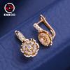 Clip Earrings For Women Cubic Zirconia Fashion Flower Stud Earrings Jewelry For Wedding Party Gifts