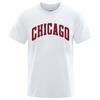 American City Chicago Mens T-Shirts Loose Breathable Tops Creativity High Quality Hip Hop Tshirts Cotton Short Sleeve Clothing