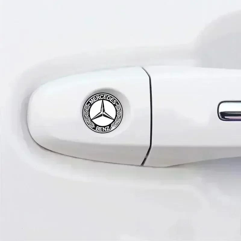 ZPU1 Car Lock Keyhole Stickers Door Lock Protect Car Stickers For Mercedes-Benz A/B/GLA/CLA Smart AMG W108 W124 W126 W140 W168 W169