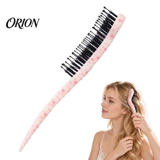Three Row Hair Brush Snake Shape 3-Row Boar Bristle Brush, Anti Static Teasing Comb Women Accessories for & Kids, Professional Styling Tool Smoothing